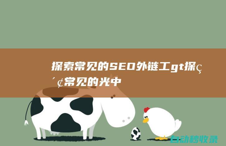 探索常見的SEO外鏈工> (探索常見的光中班教案)