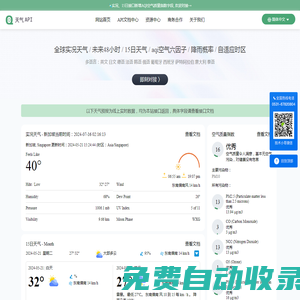 易客云天氣API - 全球天氣API接口|國(guó)外天氣預(yù)報(bào)接口|全球主要國(guó)家城市天氣預(yù)報(bào)接口|實(shí)況天氣|小時(shí)天氣|15日天氣|降雨概率|支持多語(yǔ)言|The Weather Channel