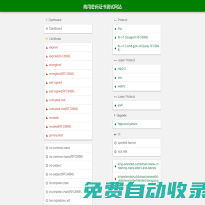 商用密碼證書測(cè)試網(wǎng)站